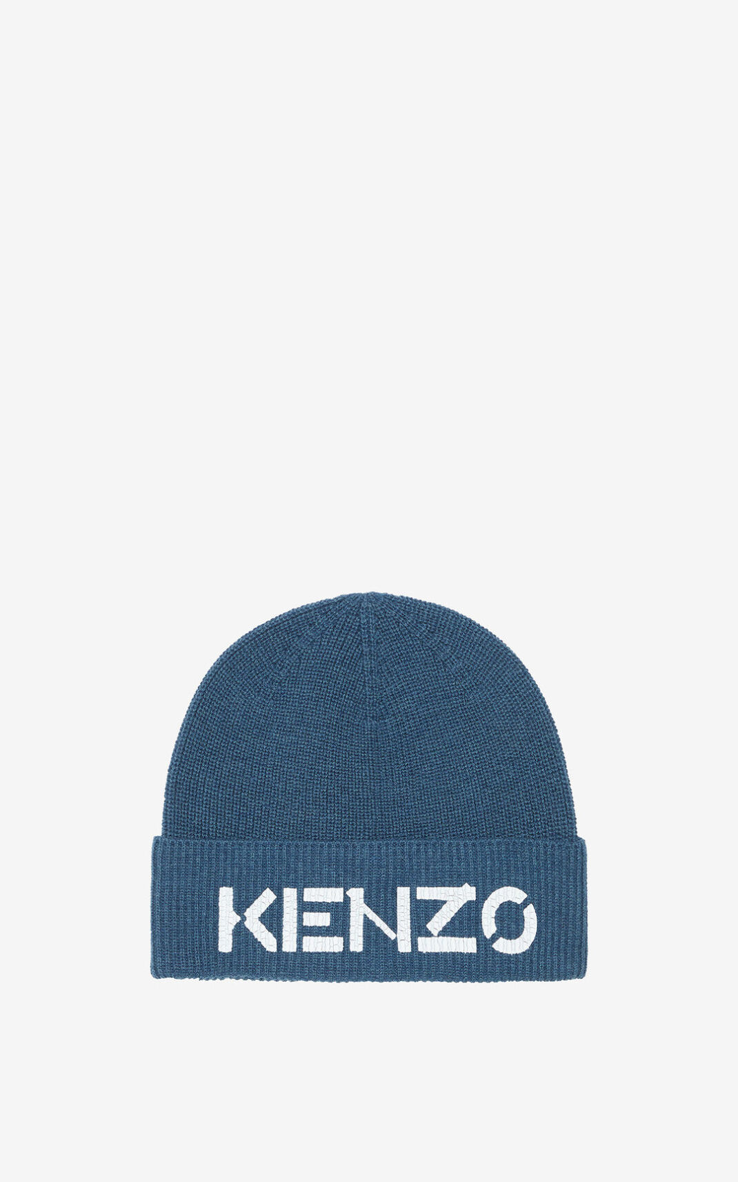 Bonnet Kenzo Femme Logo knit Bleu WXKJM-0859